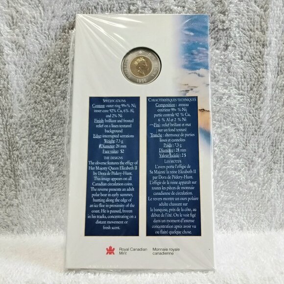 1996 Sealed 'Canada's New Uncirculated $2 Coin' by the Royal Canadian Mint!! - Picture 2 of 3
